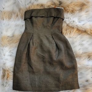 Shoshanna Black and Gold Dress